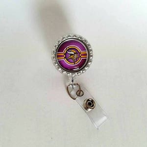 Football Badge Reel, Sports Badge Holder Gift- BottleCapsGaloreNMor