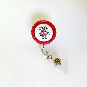 Football Inspired Retractable Badge Reel, Football, College Football Badge, Sports Reel, Gift- BottleCapsGaloreNMor