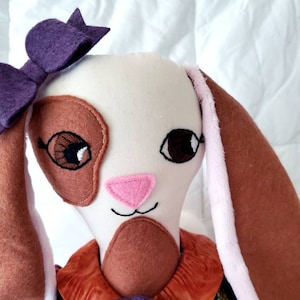 Bunny doll, rabbit doll, animal doll, fabric doll, collectible doll, handmade doll, heirloom doll, art doll, cloth doll, soft doll, rag doll