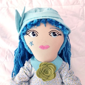 Fabric doll, cloth doll, heirloom doll, art doll, collectible doll, textile doll, soft doll, handmade doll, rag doll