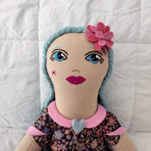Fabric doll, cloth doll, heirloom doll, art doll, collectible doll, handmade doll, soft doll, textile doll, artist doll, rag doll