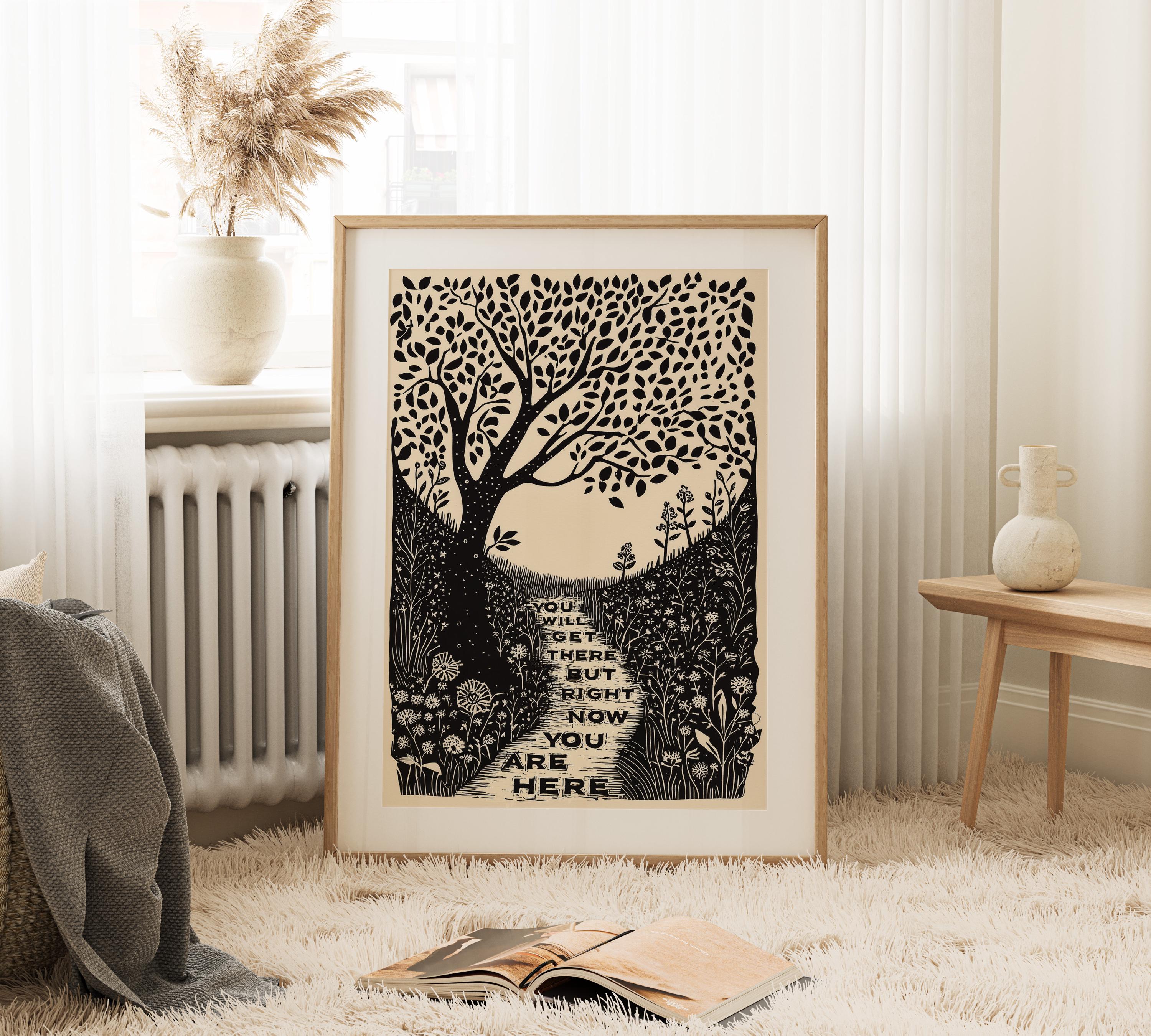 You Are Here Art Print Feminist Wall Decor Empowerment Artwork you-are-here-art-print-feminist-wall-decor-empowerment-artwork