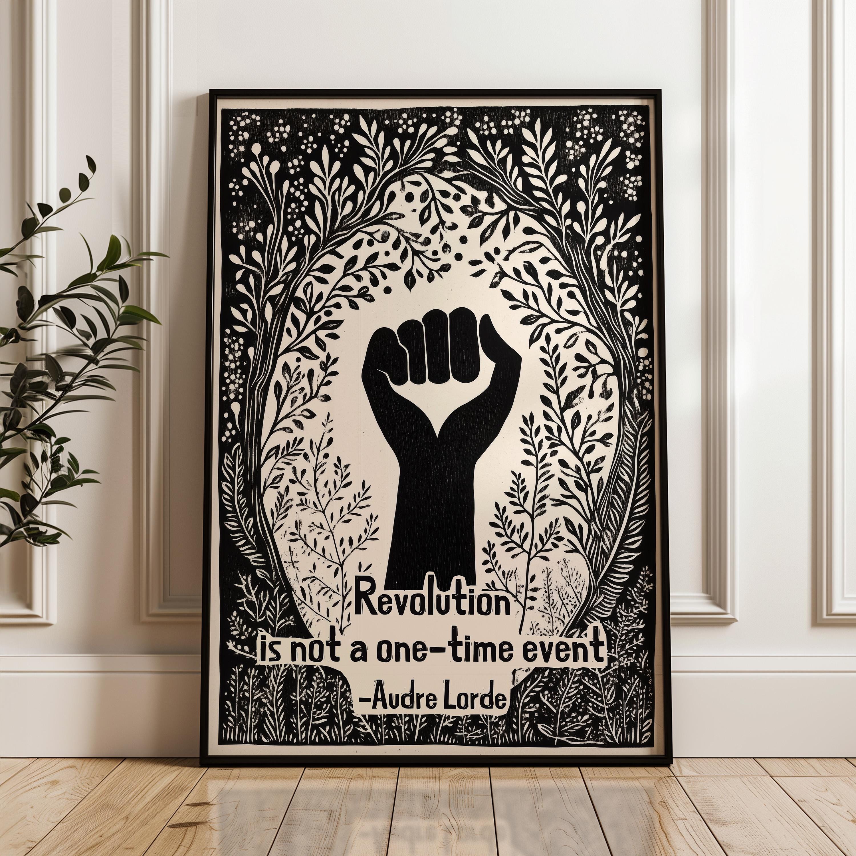 Feminist Wall Art Print, Audre Lorde Quote, Revolution is Not a One ...