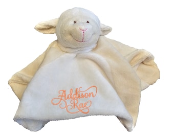 Wee Little Lamb Blankie, personalized baby gift