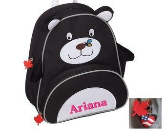 Personalized Black Bear Backpack