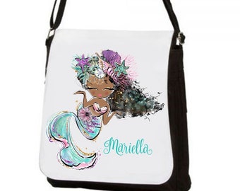 Personalized Shoulder Bag: Printed Flap Crossbody Purse