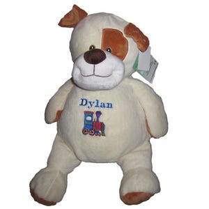 Personalized Stuffed Animal - Dog, Keepsake with birth stats or name