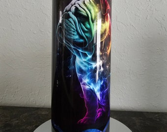 Thermal Tumbler with bulldog design, insulated personalized tumbler