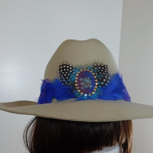 Rip Racing Blue Hat Band - Rodeo Hat Band - Festival Hat Band - Rhinestone Cowboy Hat Band - Rave Hat Band