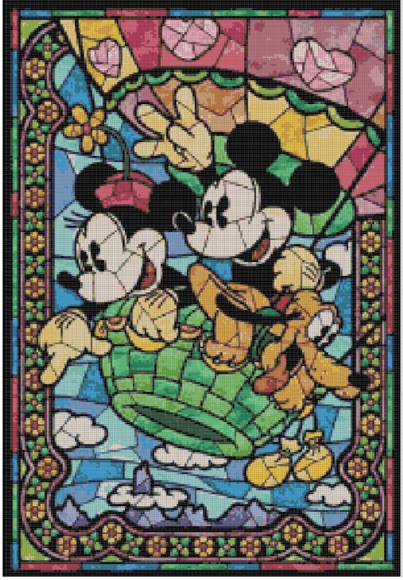 Counted Cross Stitch Pattern Disney Mickey Mouse Minnie Etsy