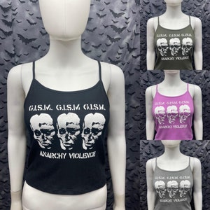 GISM crop tank top punk hardcore