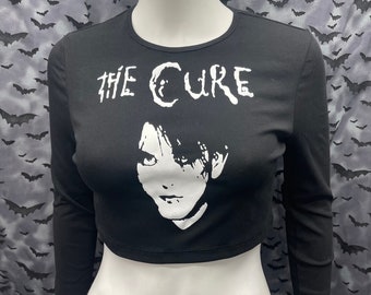 The Cure Long Sleeve fitted cropped top punk goth gothic deathrock