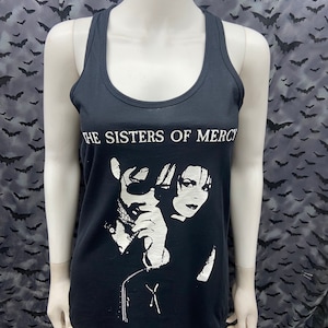 Tank top Sisters of Mercy black long tank top sleeveless deathrock batcave goth gothic