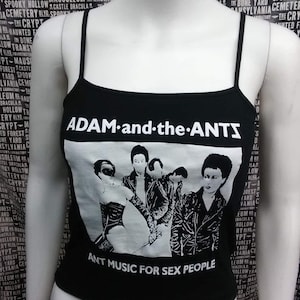 Adam and the Ants black crop tank top punk rock new wave goth