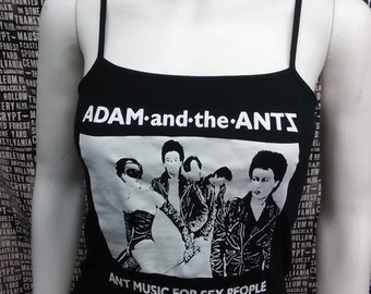 Adam and the Ants black crop tank top punk rock new wave goth