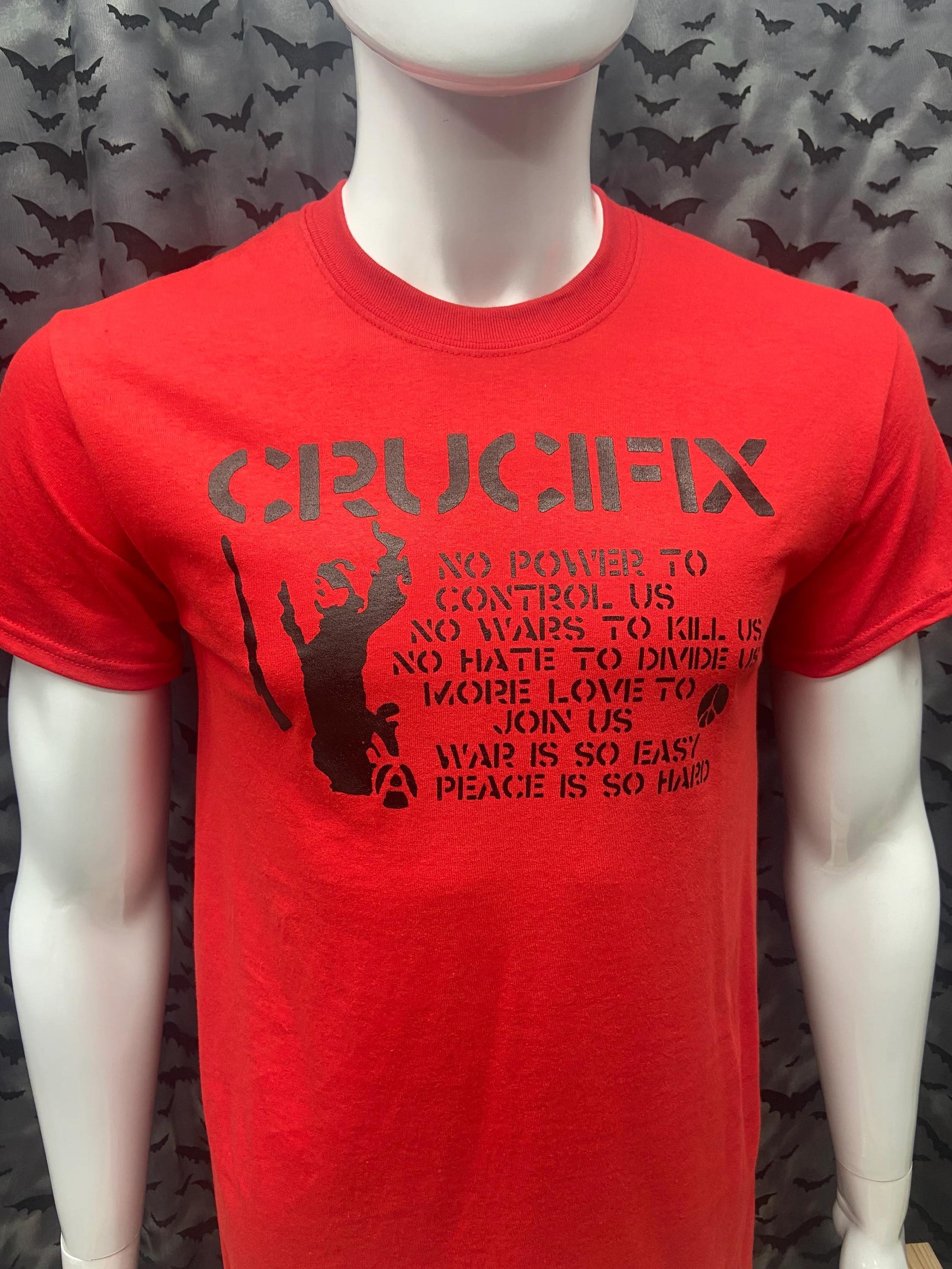 T-shirt Crucifix Black Anarcho Punk Crust - Etsy