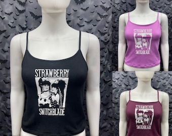 Strawberry Switchblade crop tank top goth