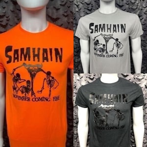 Tshirt Samhain November Coming Fire horror punk Gothic Deathrock Goth