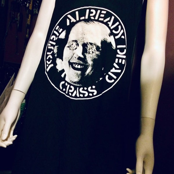 CRASS fashion Mini Dress strappy punk rock anarcho