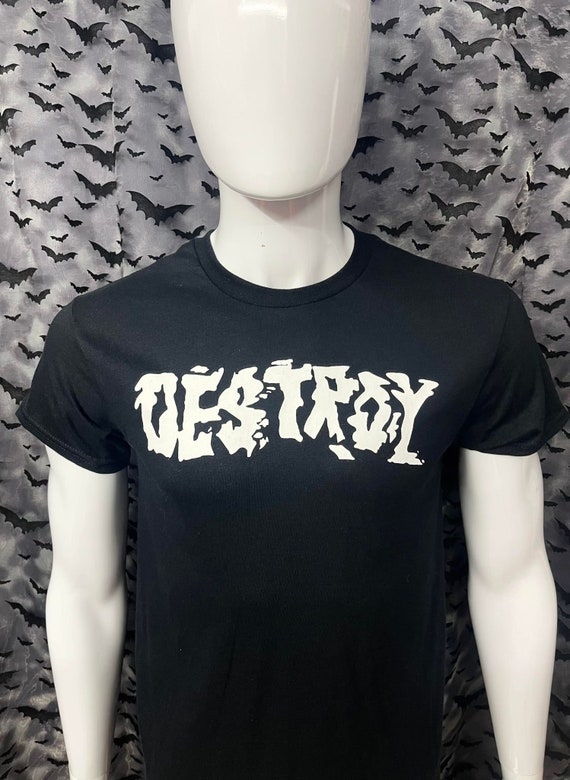 T-shirt Destroy Punk - Etsy