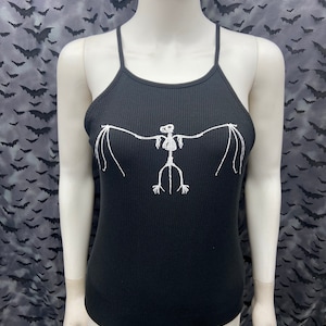 Bat skeleton fashion Bodysuit Bathing Suit punk rock goth gothic post punk