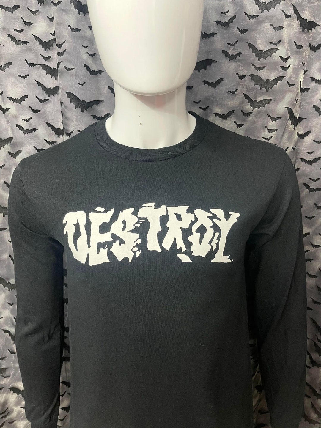 Long Sleeved Shirt Destroy Punk - Etsy