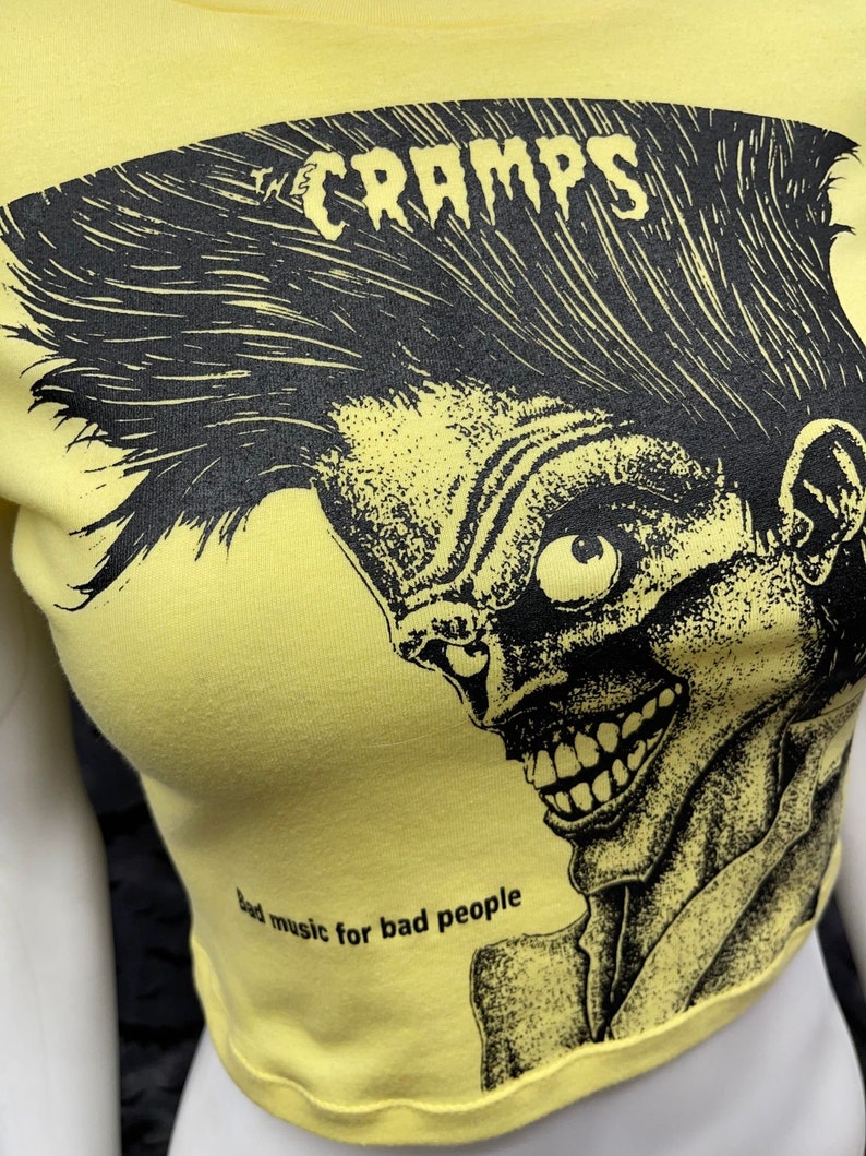 Cramps fashion cropped short sleeve top punk image 4