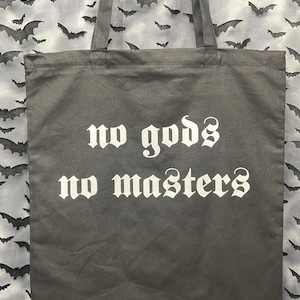 Tote Bag No Gods No Masters Punk anarcho Crust
