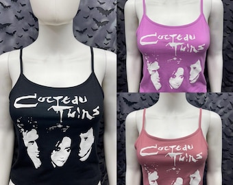 Cocteau Twins crop tank top goth