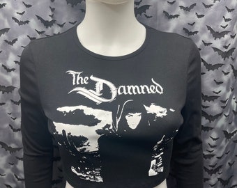 The Damned Long Sleeve fitted cropped top punk goth gothic deathrock