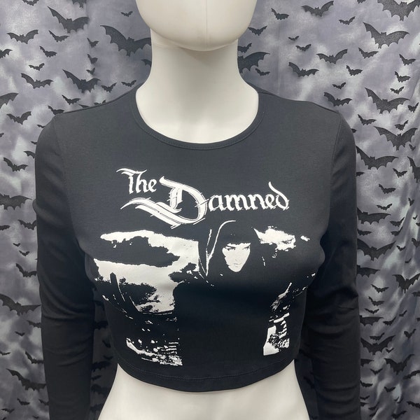 The Damned Long Sleeve fitted cropped top punk goth gothic deathrock