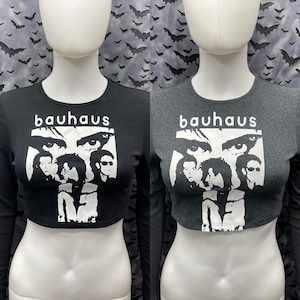 Bauhaus Long Sleeve fitted cropped top punk goth gothic deathrock