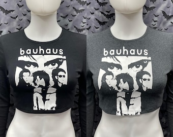 Bauhaus Long Sleeve fitted cropped top punk goth gothic deathrock