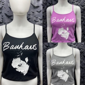 Bauhaus crop tank top punk goth