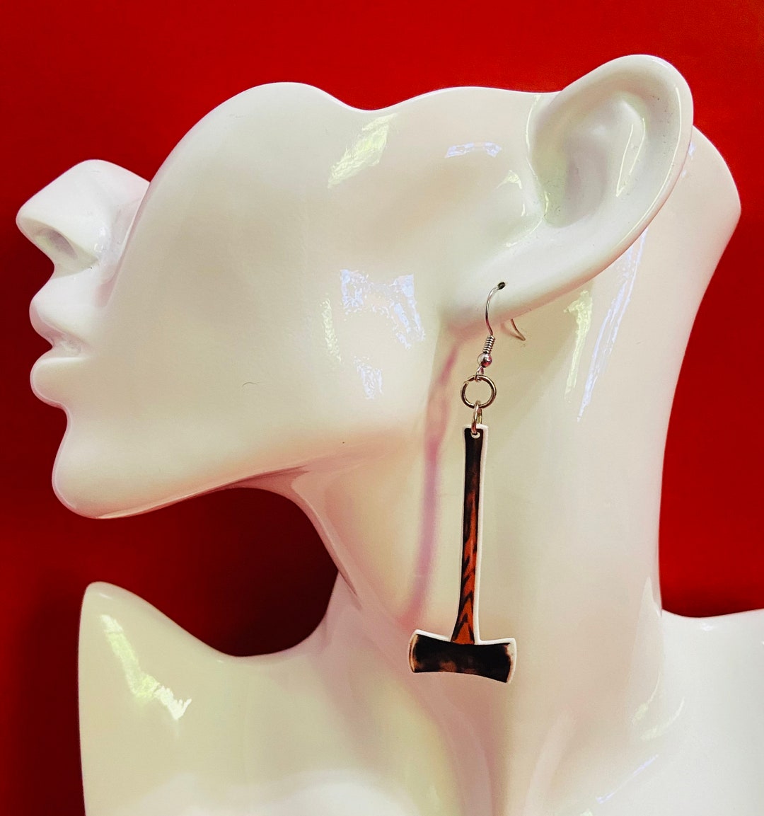 Earring Pair of Axes Weapon Horror - Etsy