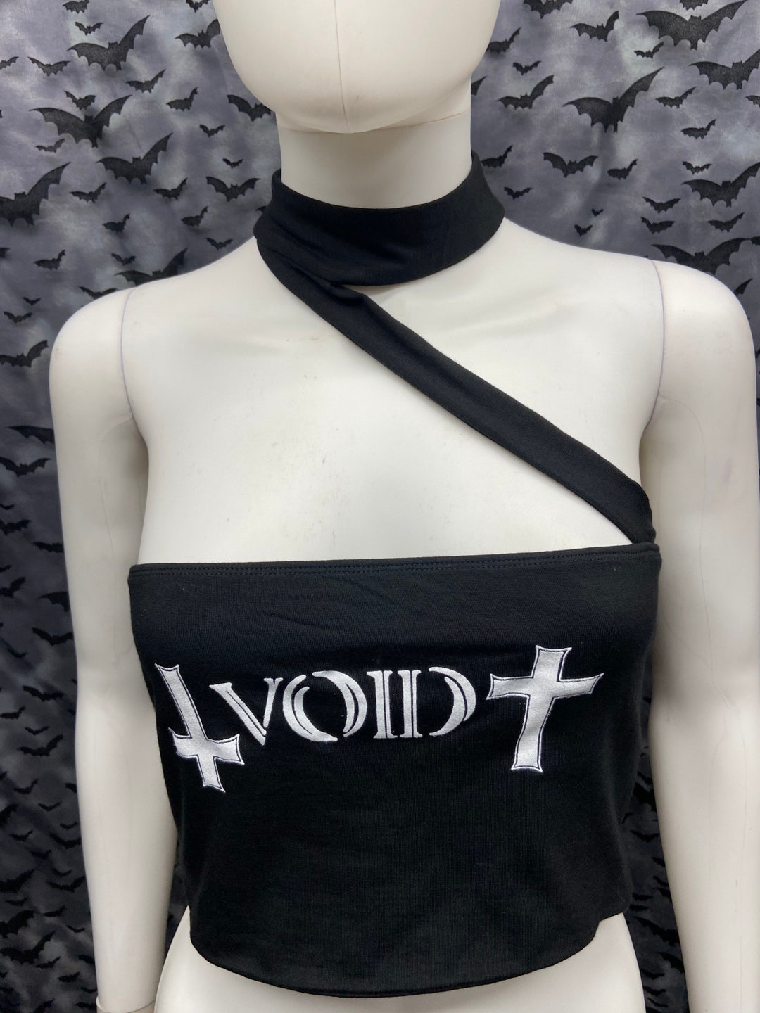 Void Black Crop Halter Top Collar D Beat Raw Punk - Etsy