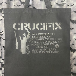 Tote Bag Crucifix anarcho Punk Crust