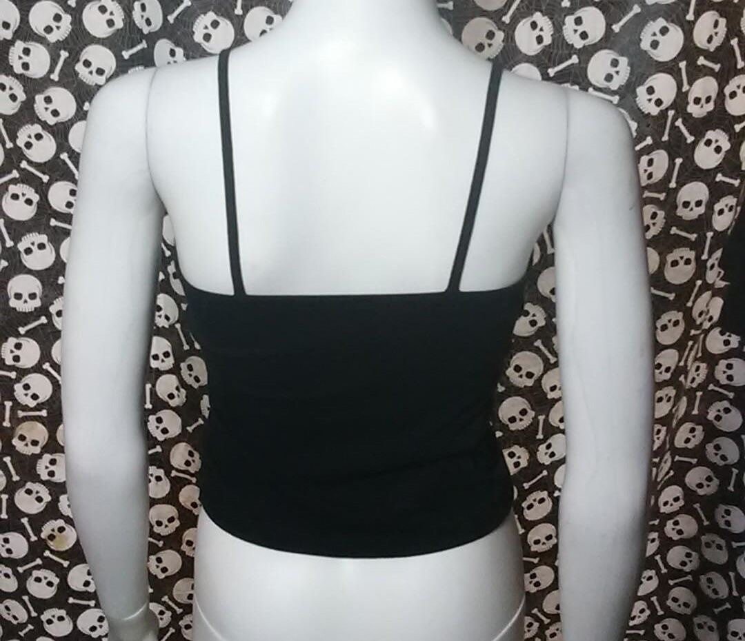 Void Black Crop Tank Top Punk Hardcore Etsy