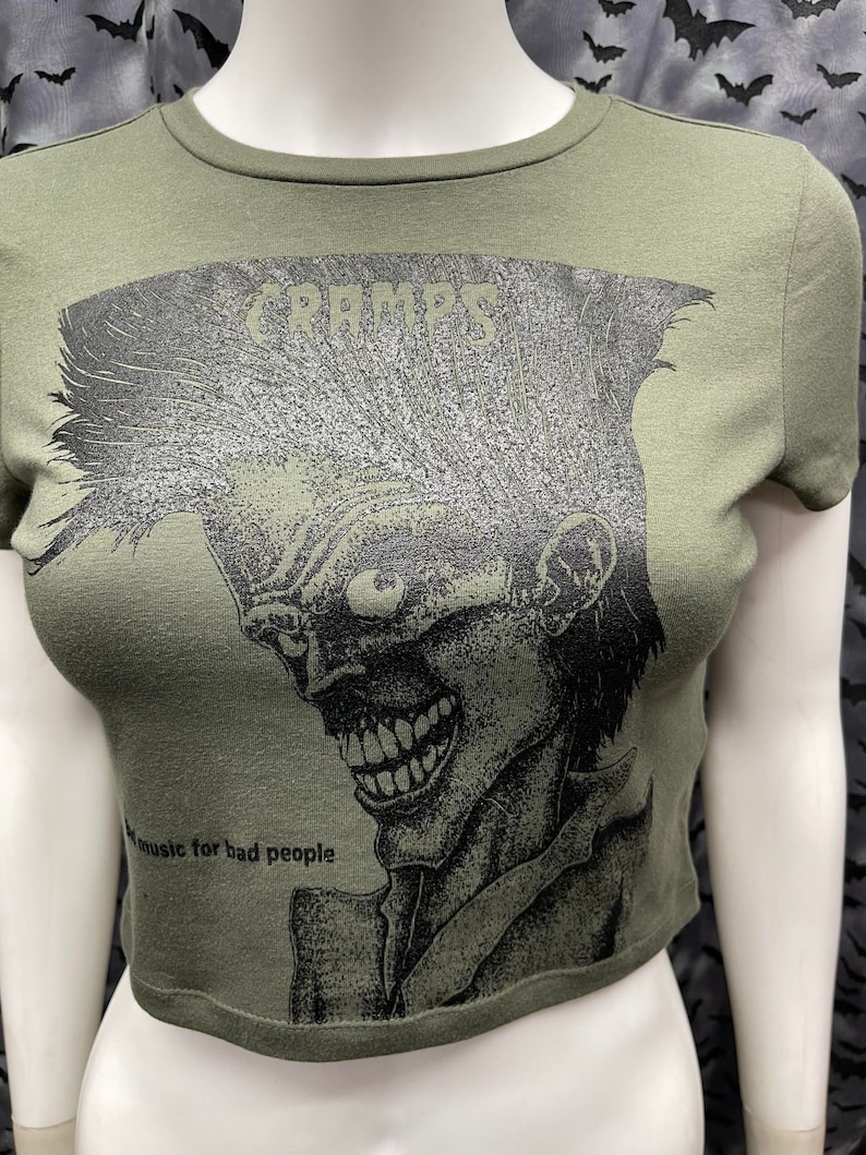 Cramps fashion cropped short sleeve top punk image 10