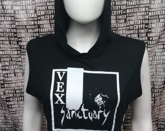 Vex Sanctuary black fashion hooded top anarcho punk goth gothic