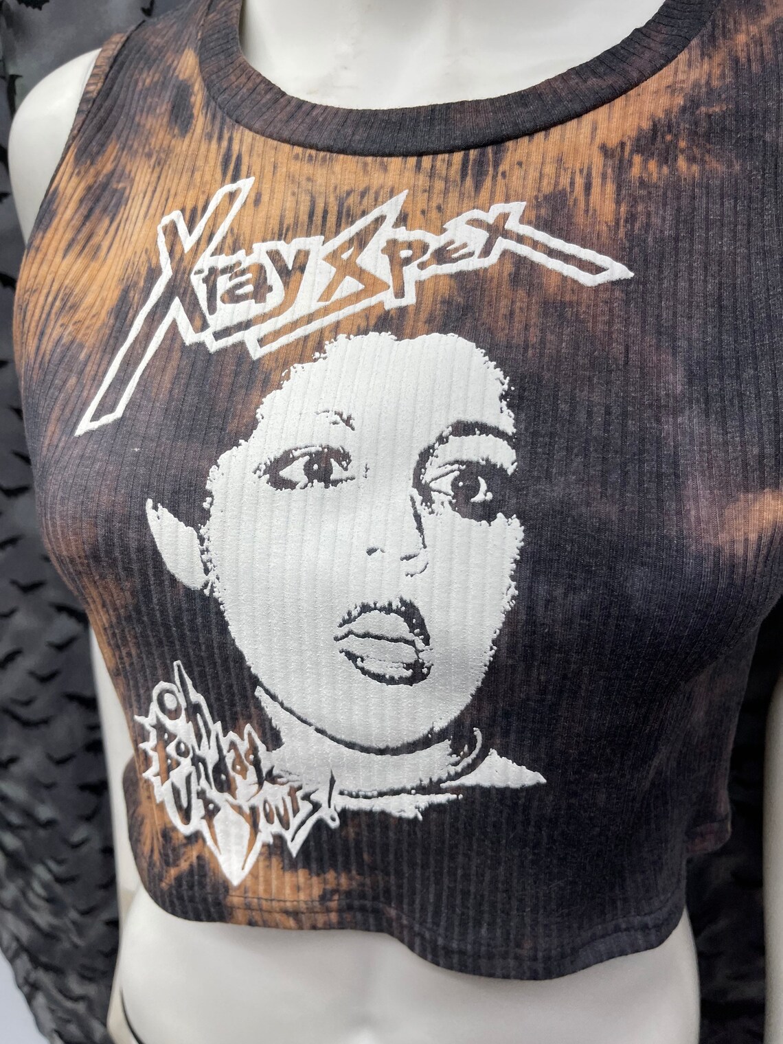 Xray Spex Fashion Bleached Short Sleeve Crop Top Crust Punk D Etsy