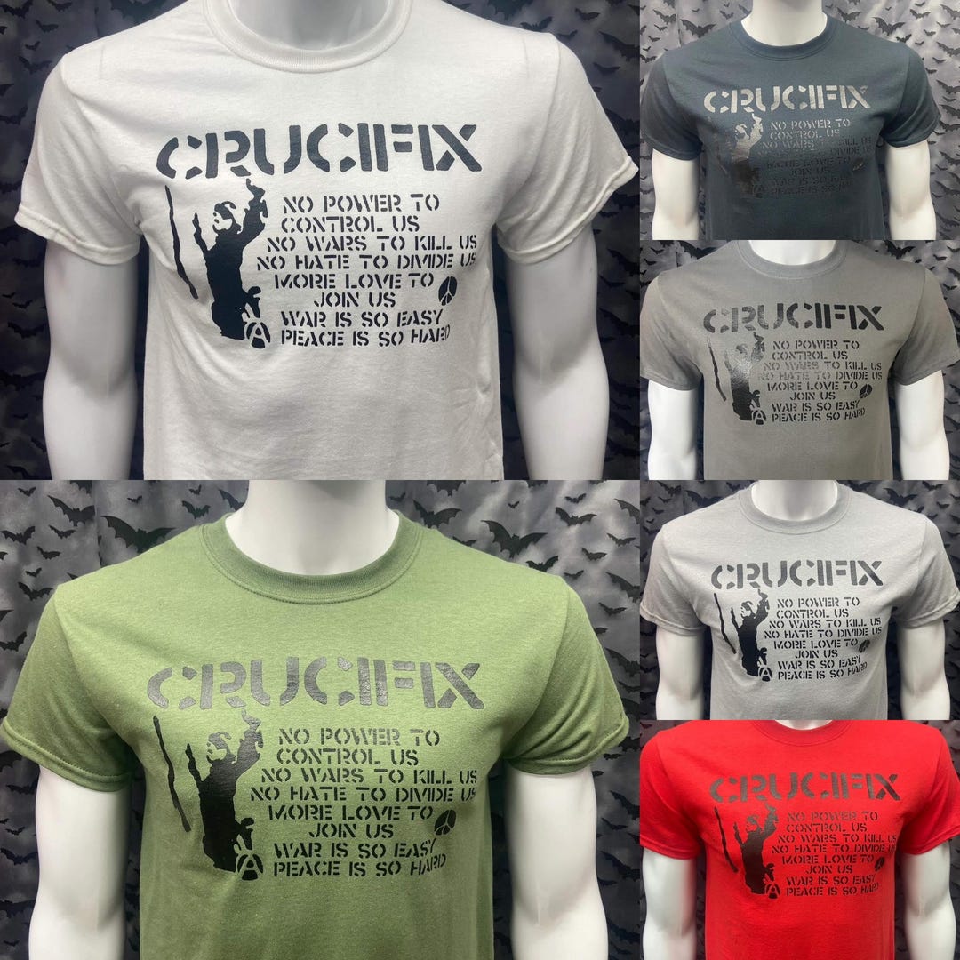 T-shirt Crucifix Black Anarcho Punk Crust - Etsy
