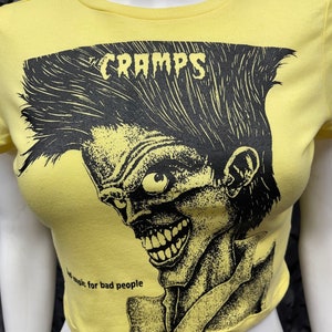 Cramps fashion cropped short sleeve top punk image 3