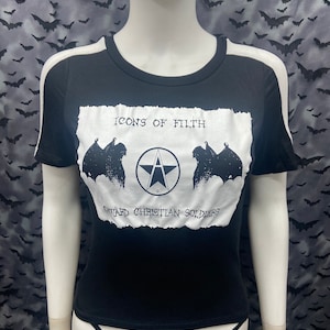 Official Icons of Filth fashion striped sleeves top punk anarcho punk crust
