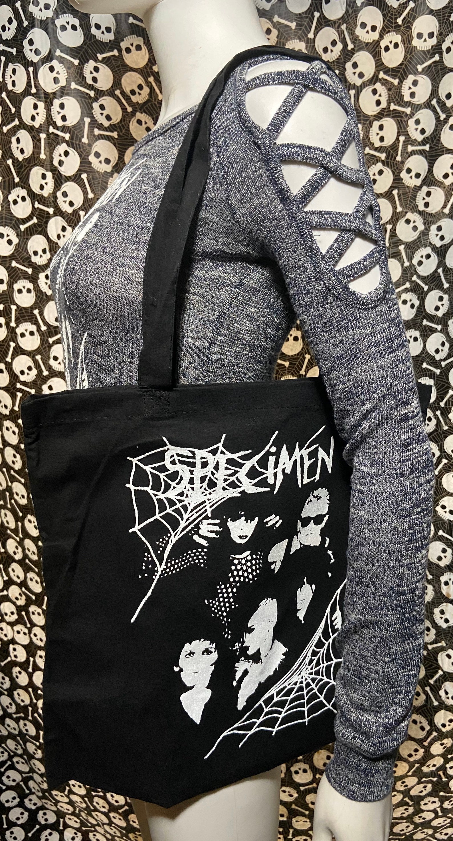 Tote Bag Specimen Goth Gothic Deathrock Punk Batcave Etsy