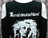Xmal Deutschland Cold shoulder Long Sleeve Black top deathrock goth punk gothic