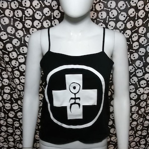 Einsturzende Neubauten black crop tank top industrial experimental goth gothic deathrock punk