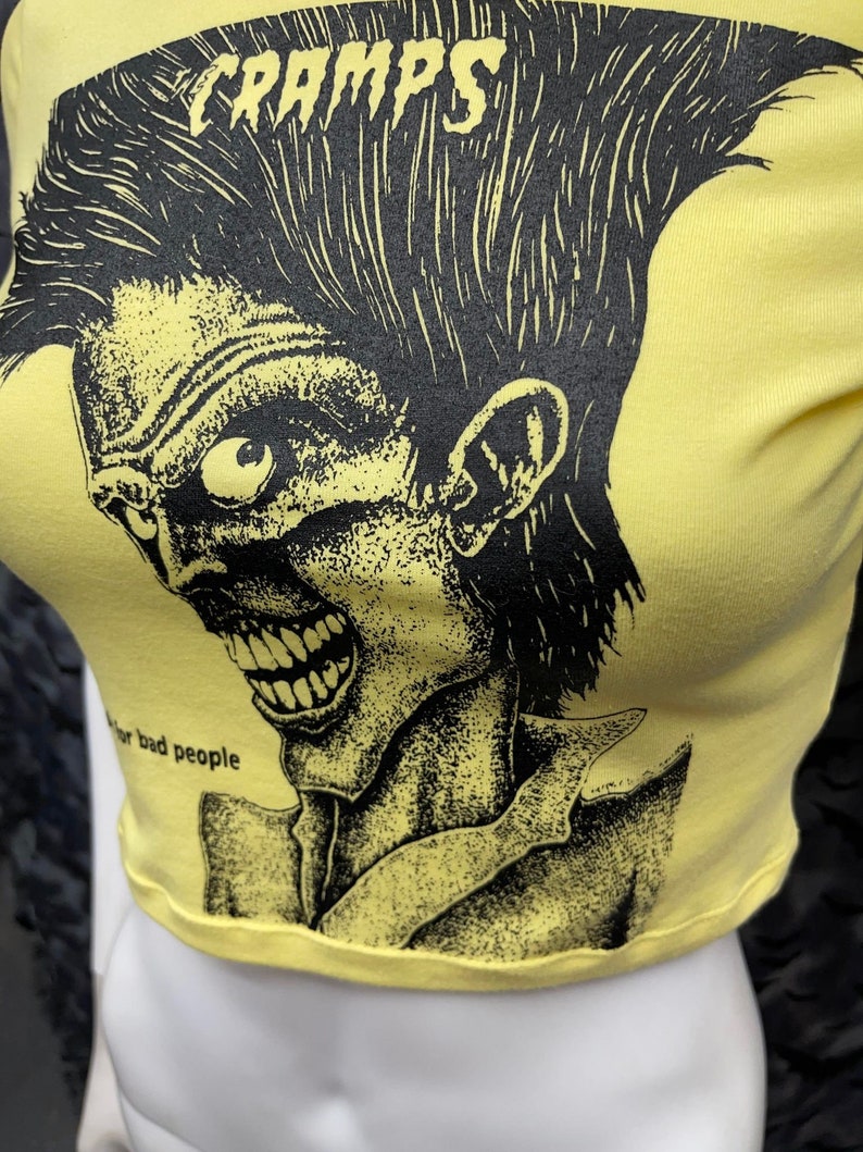 Cramps fashion cropped short sleeve top punk image 5