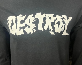 Long Sleeved Shirt Destroy Punk - Etsy