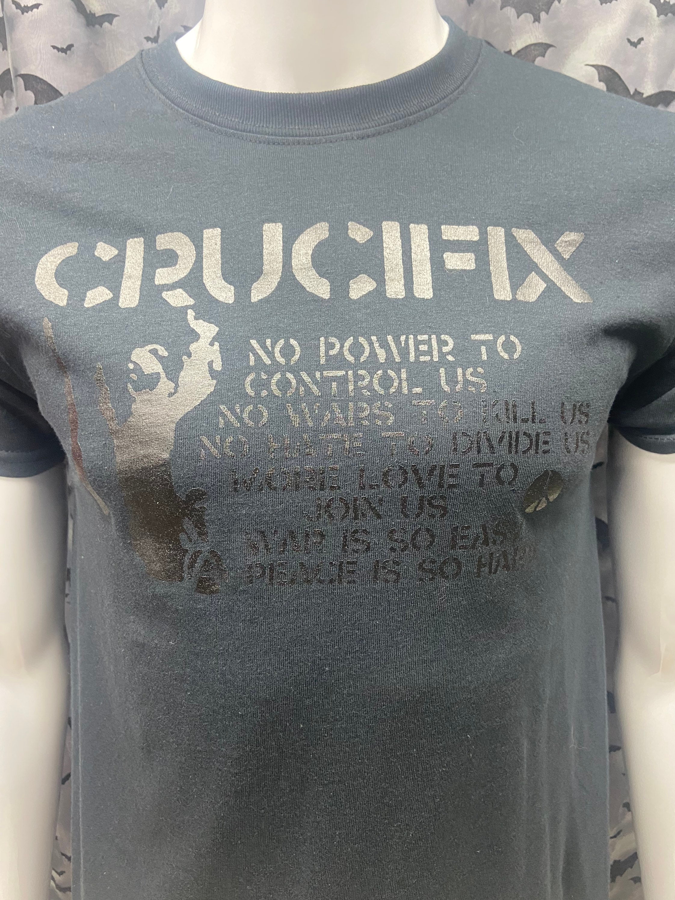T-shirt Crucifix Black Anarcho Punk Crust - Etsy